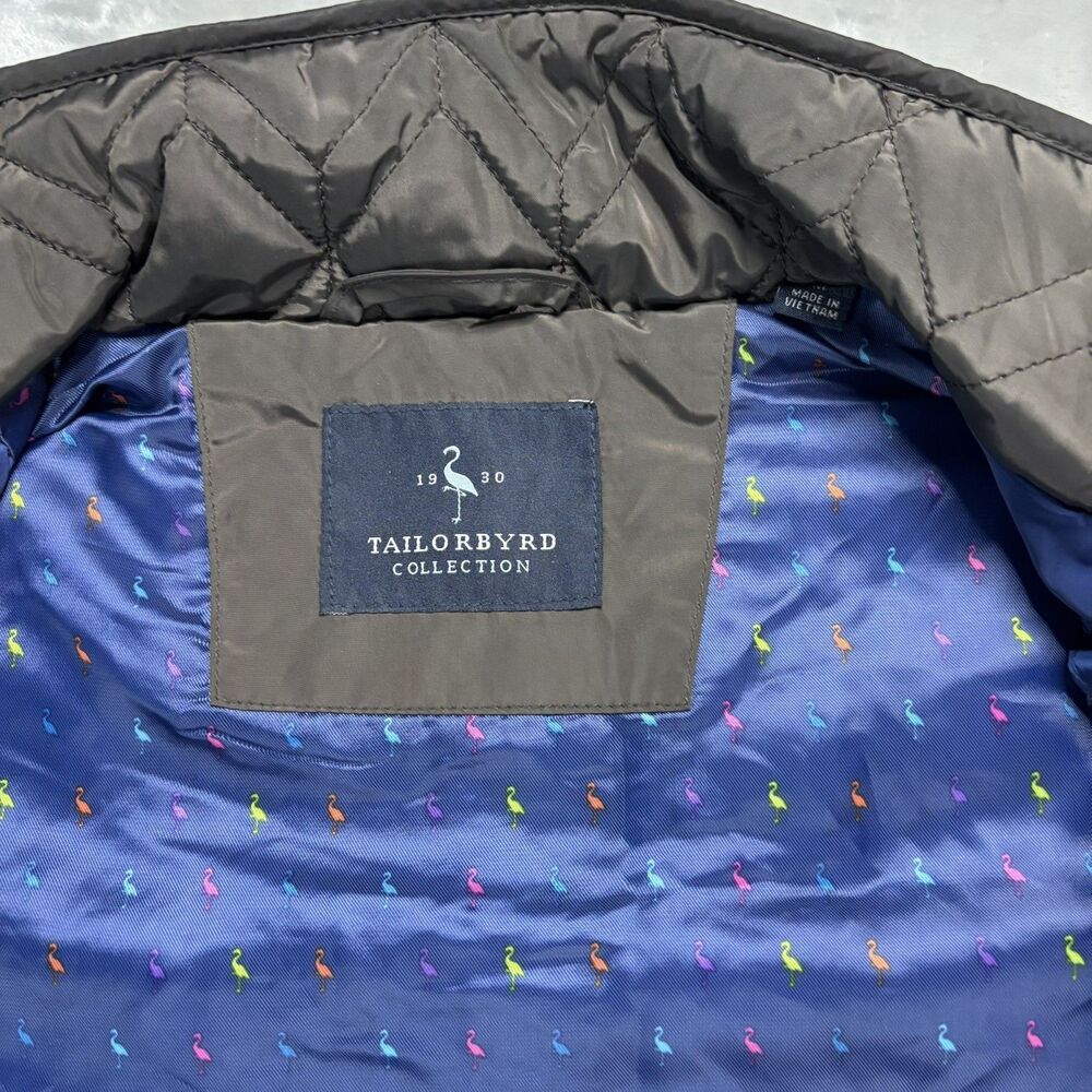 TailorByrd Puffer Vest Men’s Size M Lightweight Brown Zip Pockets Zip Snap - Picture 9 of 12